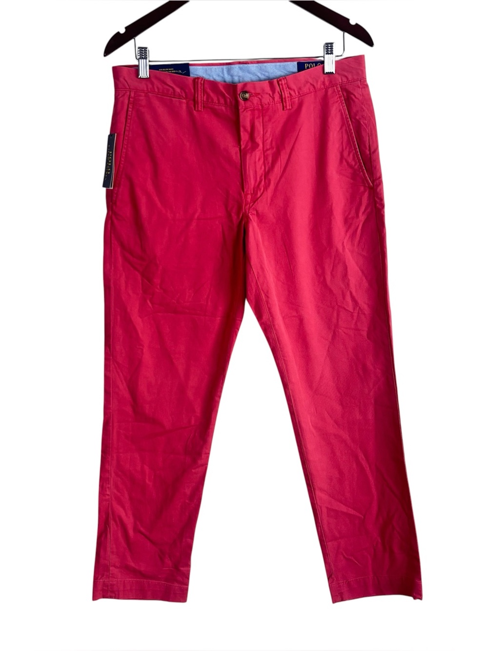 Polo Ralph Lauren Stretch Chino Pants Mens 31x30 Nantucket Red Straight Fit NWT